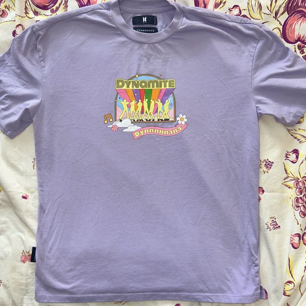 Penshoppe x BTS Dynamite Lilac Graphic Tee